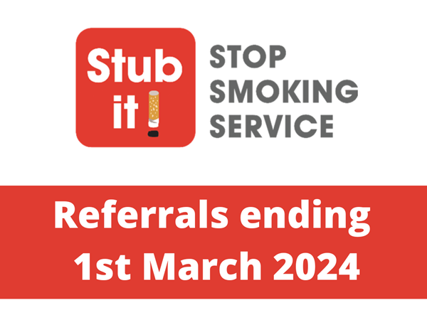Stub it referrals ending 1st March